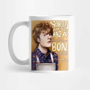 James Acaster ‘Started making it. Had a breakdown. bon appetit’ Mug